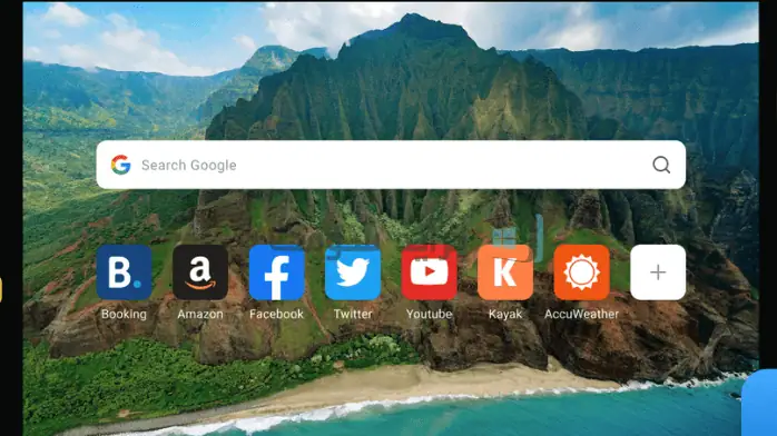 واجهة متصفح Aloha على جهاز الكمبيوتر، تسلط الضوء على تصميمها الأنيق وقدرات التصفح التي تركز على الخصوصية.