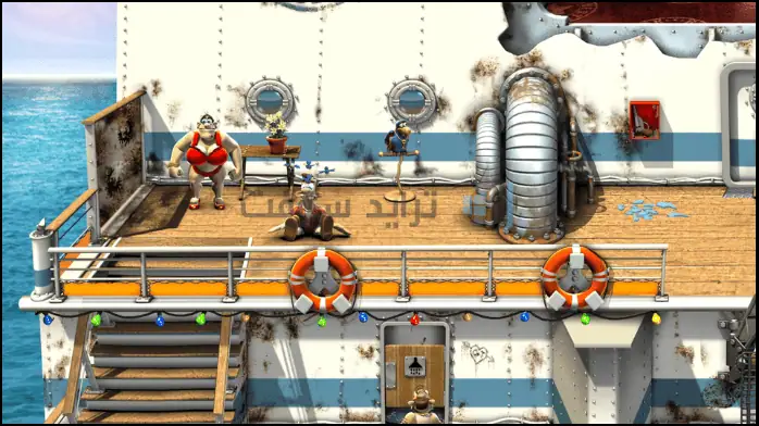 صورة للعبة الفيديو "Hello Neighbor" للكمبيوتر الشخصي، تظهر فيها منزل غامض وشخصية مظلمة في المقدمة.