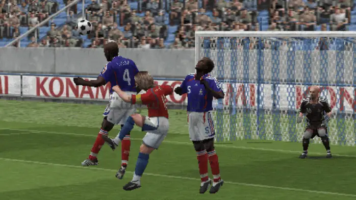 غلاف فني للعبة PES 2006 على الكمبيوتر الشخصي، يضم لاعب كرة قدم ديناميكي وشعار اللعبة بأحرف عريضة.