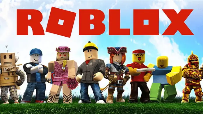 مشهد ديناميكي تحميل لعبة Roblox للكمبيوتر يظهر عاصفة مع سحب داكنة وبرق وأمطار، مما يخلق جوًا مكثفًا.