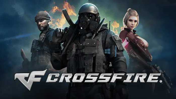 تحميل لعبة Crossfire مشهد ديناميكي يصور معركة شرسة بين جنود منخرطين في إطلاق نار كثيف وسط الدخان والحطام.