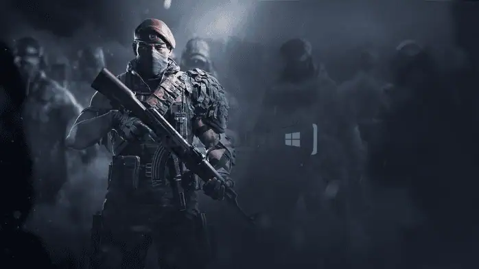 منظر حضري مستقبلي مع تكنولوجيا ومركبات متقدمة، يعرض موضوع تحميل لعبة Crossfire 2025.