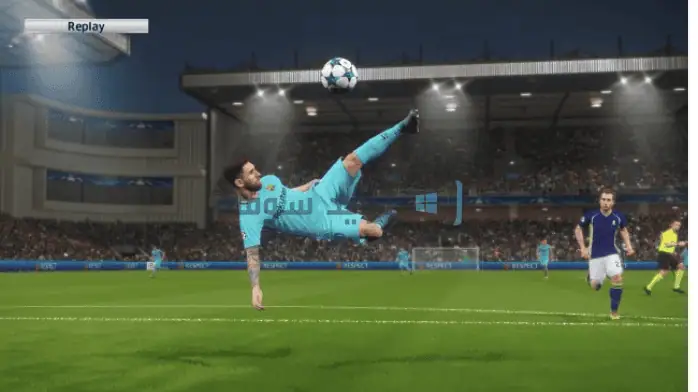  Pro Evolution Soccer 2018 game cover featuring dynamic soccer action and vibrant graphics for PC users.