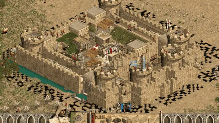 صورة ترويجية تحميل لعبة صلاح الدين 3، تعرض حرب القلعة في العصور الوسطى وعناصر اللعب الاستراتيجية.